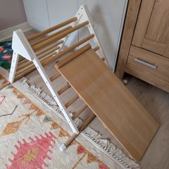 Montessori Wooden Climbing Frame with Ramp/Slide
