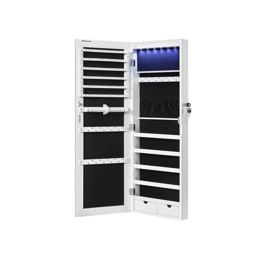Jewellery Cabinet with mirror and storage  white