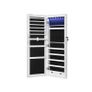 Jewellery Cabinet with mirror and storage  white Image 2