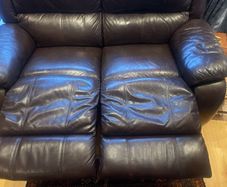 2 and 3 seater brown leather couches for sale