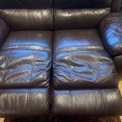 2 and 3 seater brown leather couches for sale