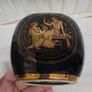 Flat oval vase cobalt blue and 24k gold Image 7