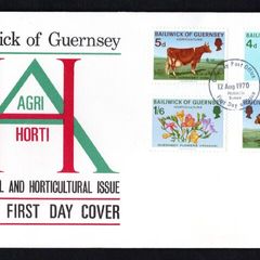 1970 Guernsey Agriculture and Horticulture Commemorative Stamps Addressed First Day Cover (FDC)