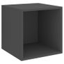 4 Piece TV Cabinet Set Grey Chipboard Image 2