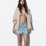 Beige Bomber Jacket Image 4
