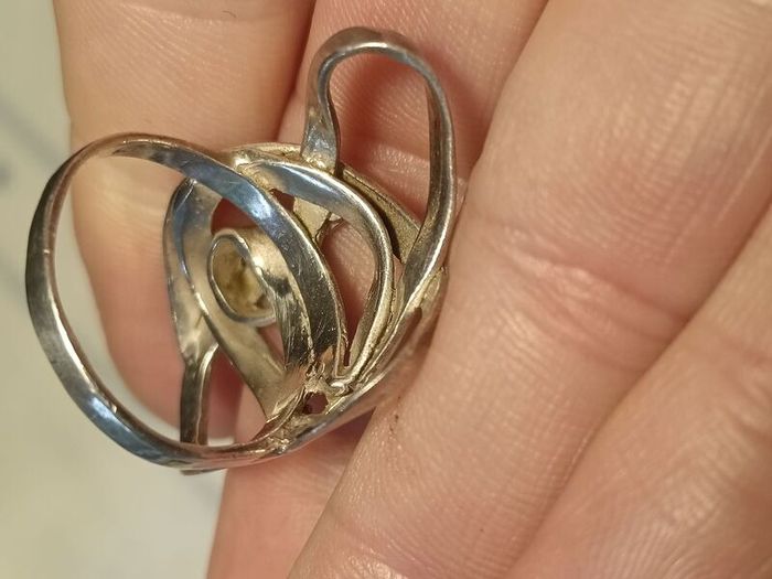 Large Vintage Unisex Sterling Silver Ring