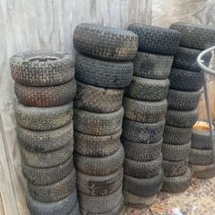 Selection of tyres and wheels available.
