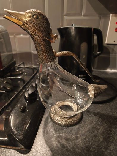 Newbridge silverware Duck decanter