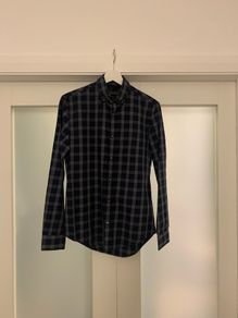 Zara Mens Navy Check/Tartan Shirt