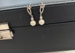 silver pearl earrings