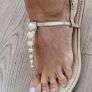 PRIMARK gold and pearl sandals Sz 8UK Image 4