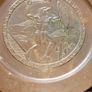 Beautiful Old Mayan Warrior Calendar Aztec Copper Wall Plate, Postage Available or Collection Image 3