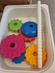 Fat Brain Toys SpinAgain Stacking Toy.