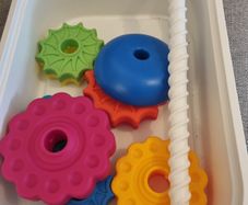 Fat Brain Toys SpinAgain Stacking Toy.