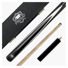 PRO 3/4 Piece 57 Inch Ash Shaft Snooker Cue Set with Case and Mini Butt + 9.5mm Tip - FREE DELIVERY