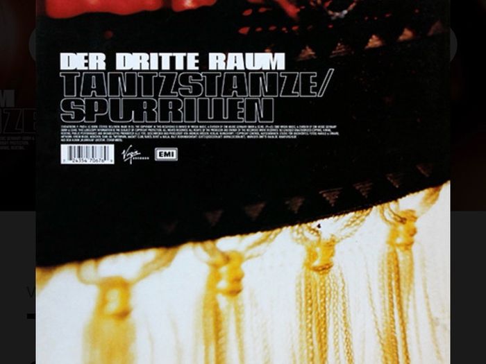 Der Dritte Raum Tantzstanze Spurrillen Vinyl Record Trance Dance Techno