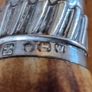 Impressive horn handled sterling silver crumbscoop Image 4