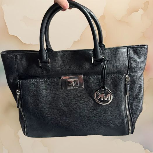 Michael Kors Black Pebbled Leather Handbag