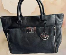 Michael Kors Black Pebbled Leather Handbag
