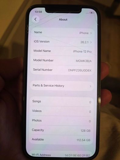 iPhone 12 Pro 128GB Graphite - Perfect Screen - Unlocked