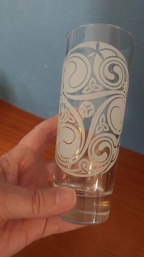 Fabulous Vintage Irish Mist Celtic Design Etched Highball Glass, Made in Italy, Mint Condition