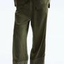Fab H&M Green Print Satin Pyjama Style Oversized Shirt and Wide Leg Trousers Image 9