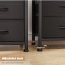 Set of 2 Bedside Table with Charging Station 40cm Image 2