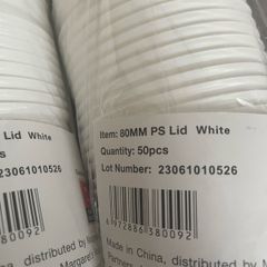 coffee cup lids 80mm two packs x 50