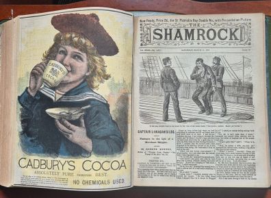 The SHAMROCK. 51 editions. National Magazine of Ireland News politics Illustrated. 1892. Rare antique book, novel.