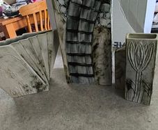 Vintage Carn Pottery Ceramic Vases Set of 3 England 1970s Studio Art Pottery Designed by John Beusmans and produced by Carn Pottery,