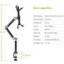 Multi-functional Desk Bracket Mount For tablet up to 14inch Image 3