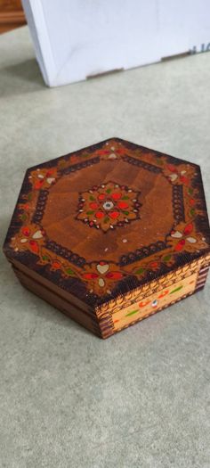 Antique Vintage Wooden Wood Box Holder Case Chest