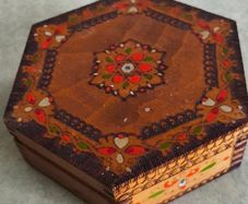 Antique Vintage Wooden Wood Box Holder Case Chest
