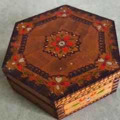 Antique Vintage Wooden Wood Box Holder Case Chest