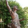 Vintage Collectible Metal Sculptures French Art Deco Sculptures 22" Image 5
