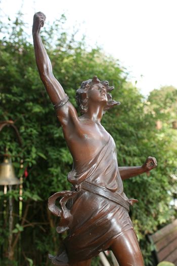 Vintage Collectible Metal Sculptures French Art Deco Sculptures 22"