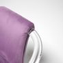 Vintage Lucite and Purple Velvet Armchair by Charles Hollis Jones, USA, 1970s. Image 7