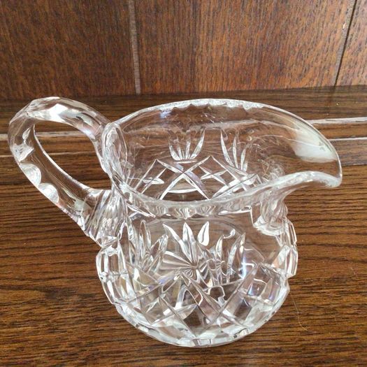 Cut Lead Crystal milk jug