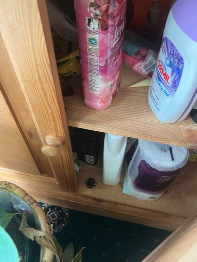 Solid pine cabinet, press, writing table