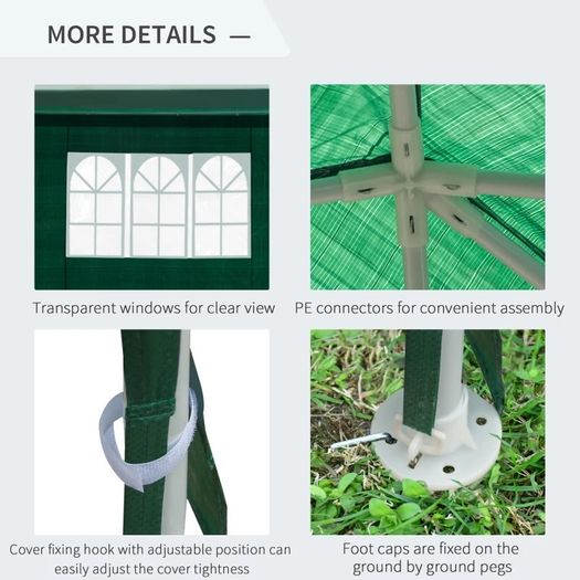 6x3 m Gazebo Marquee-Green (FREE SHIPPING)