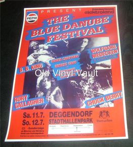 Rory Gallagher The Blue Danube Festival 1992 Repro concert poster