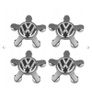 x4 VW Alloy Grey 135mm 5 star spyder wheel Centre Caps Image 3