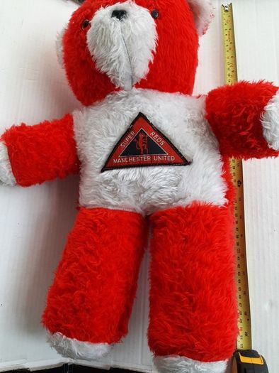 vintage man United teddy and cap and armbands from early 80,s