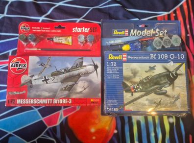 Airfix Revell Model Kits 1/72 scale starter sets Messerschmitt
