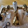 NEW Vintage Gold Colour Brass Bathroom Bath Tub Mixer Tap with Hand Shower Image 2
