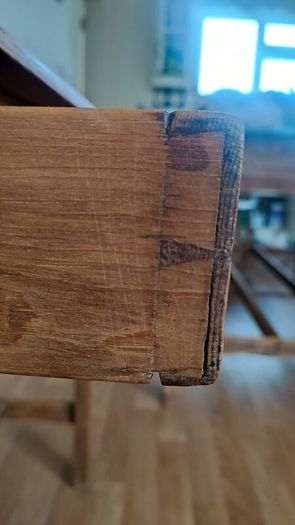 Antique Irish Pine Table Victorian Scullery or Writing Table  Rustic Farmhouse