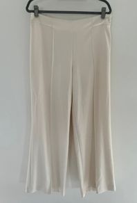 Gallery Cream Wide Leg Trousers