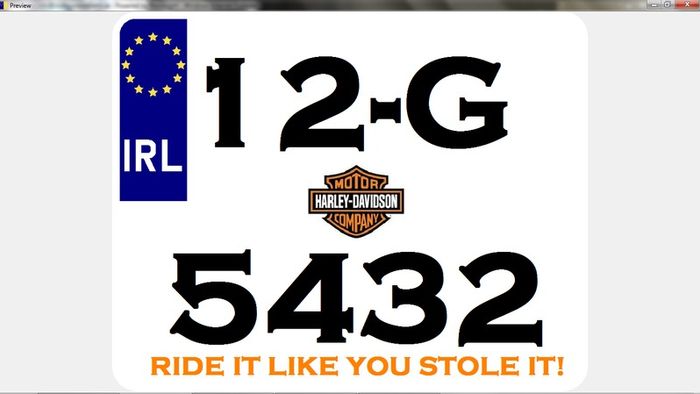 Custom Motorbike Plates