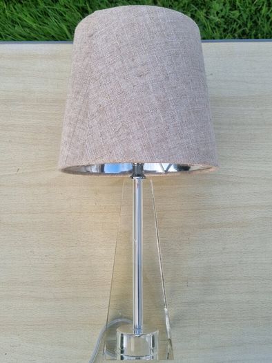 Cyprus Tapered Crystal with Shade Table Lamp