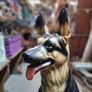 German Shepherd Ceramic Floor Statue KAS1373 Image 2